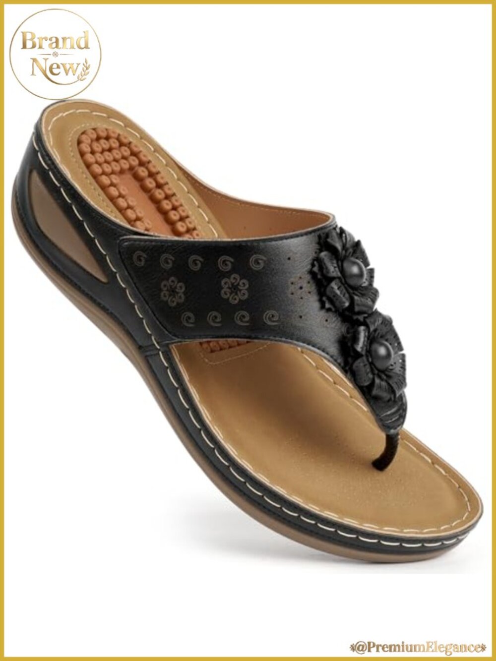 Womens Wedge Flip Flops Comfortable Arch Support Summer Sandals